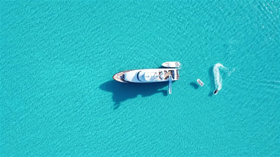 Superyacht at Anchor — Exumas